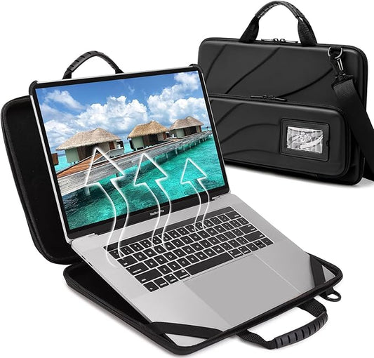 BUG 13-14 Inch Laptop Case Hard Shell, Protective Laptop Carrying Case with Stand for Heat Dissipation