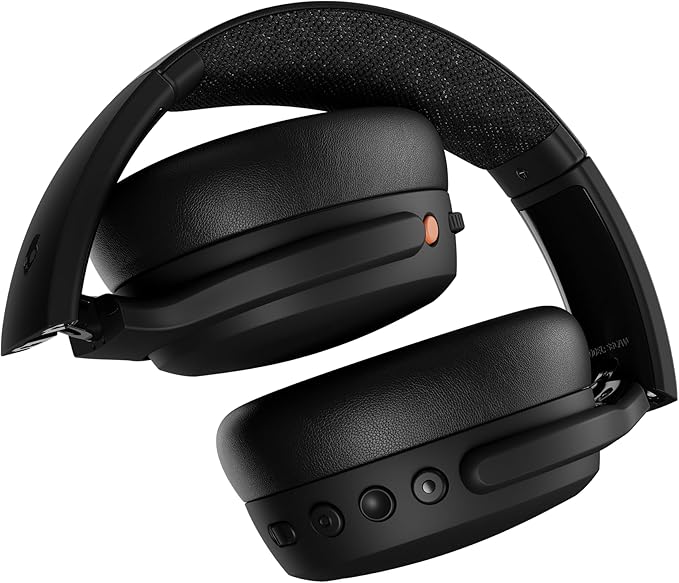Skullcandy Crusher ANC 2 Wireless Over-Ear Bluetooth Headphones with Multi-Sensory Bass, Active Noise Cancelling, Up to 60 Hours Battery, Microphone for iPhone Android - True Black