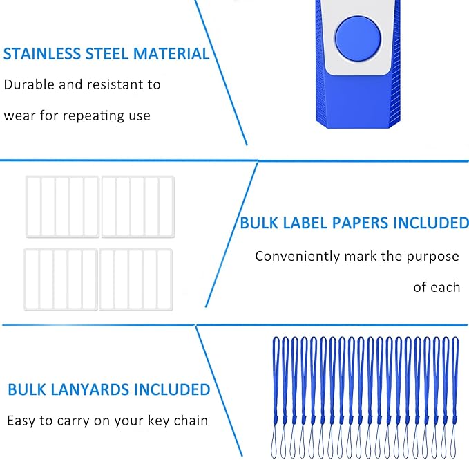 EASTBULL 100 Pack of Flash Drives 16GB, Bulk USB 2.0 Flash Drives Pack USB Drives Bulk Thumb Drives in Bulk with 100 Lanyards and Labels (16 GB)