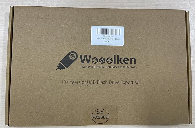 USB Flash Drives 2GB 20 Pack, Wooolken USB 2.0 Thumb Drives with Keychains Memory Stick USB Drive Pendrive for PC Laptop Computer (Black)