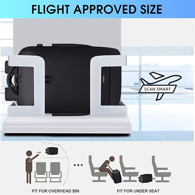 Travel Backpack for Women, Carry on Luggage 30L Flight Approved Water-resistant Lightweight Business Backpack Fits 17.3 Inch Laptop with Shoes Compartment, Black