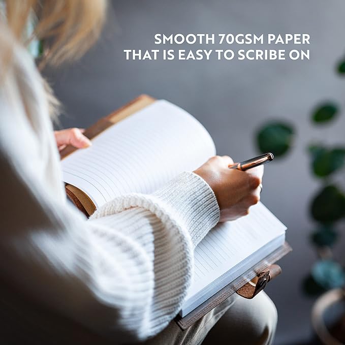 moonster Refillable Leather Journal Embossed Heart Shape Cover Design Journals with Pen – Milled A5 Leather Journal Lined Paper - Journals for Women – Leather Vintage Journal - 320 Pages