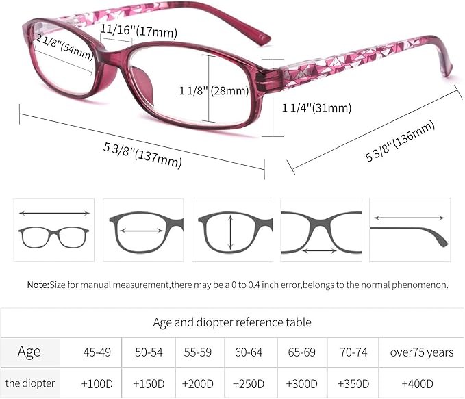 IVNUOYI 4 Pack Reading Glasses Blue Light Blocking,Fashion Ladies Spring Hinge Readers with Pattern Print,Anti Glare UV Eyeglasses for Women 1.25