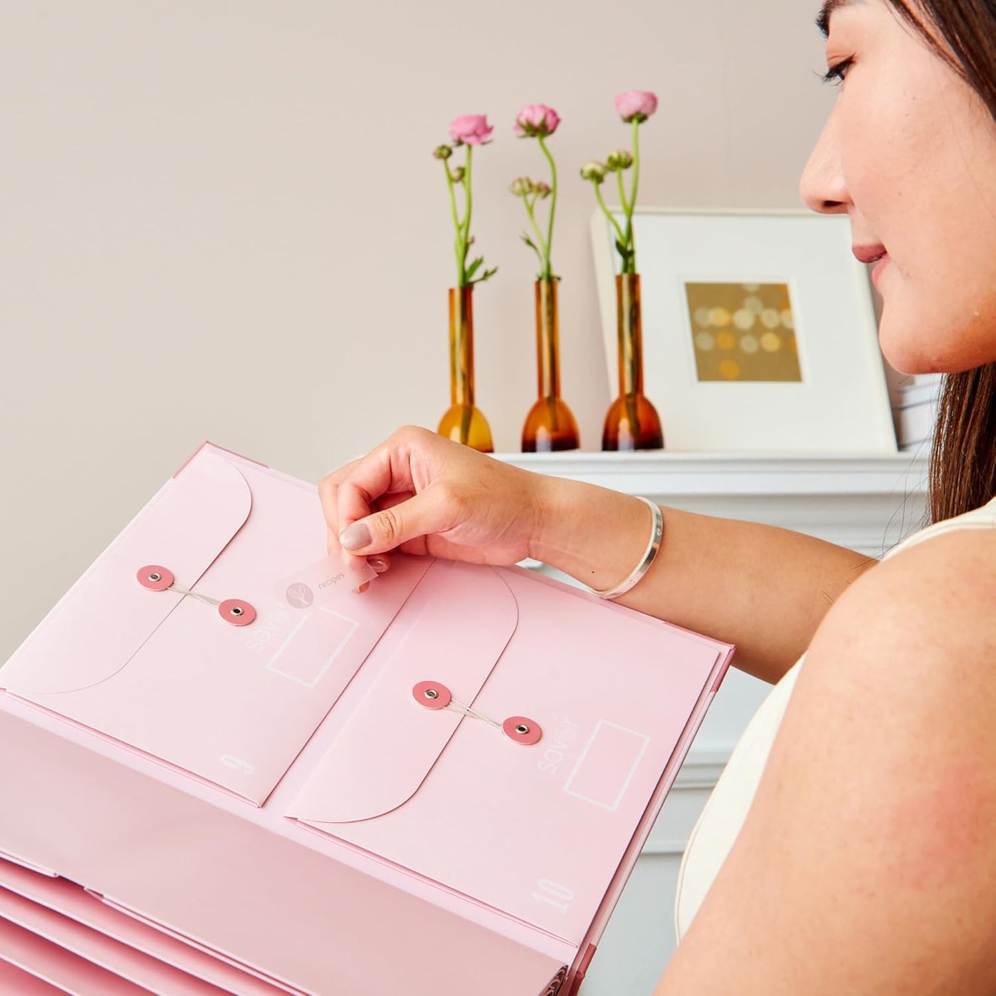 Savor | 2025 Edition The Folio™ Document Organizer | Custom Dyed Cloth-Bound Expanding File for Important Papers, Passports, Birth Certificates & More | Ideal for Home Organization & Graduation Gift