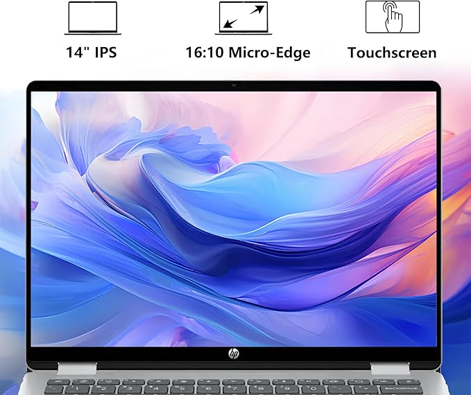 HP OmniBook 5 Flip 2-in-1 Laptop | 14" WUXGA IPS Touchscreen | 10-Core Intel Core 7 150U | 16GB DDR5 512GB SSD | Backlit Keyboard Wi-Fi6E 5MP IR Privacy Camera Win 11 Pro w/DLCA Accessory