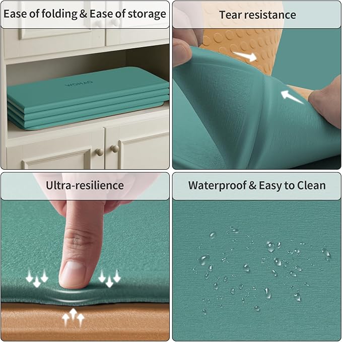 7-Fold Yoga Mat 70"x24" - 1/2 Inch Thick Folding Exercise Mat, Compact Non-Slip TPE Mat for Travel, Storage, Yoga & Home Gym, Lightweight & Portable