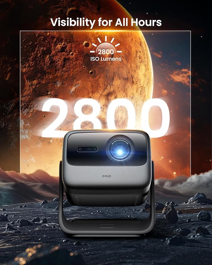 JMGO N1S Ultra 4K Triple Laser Projector with Projector Floor Stand