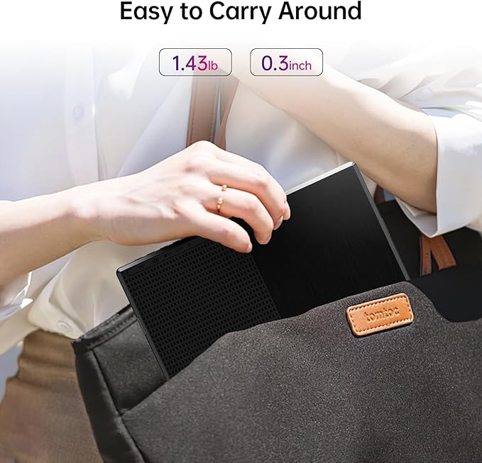 Yxk Portable Monitor 15.6 Inch 1080P USB-C HDMI Ultra-Slim Travel Monitor with Kickstand, for Laptop, PC, Mac Phone, PS, Xbox, Swich IPS Ultra-Thin Zero Frame Gaming