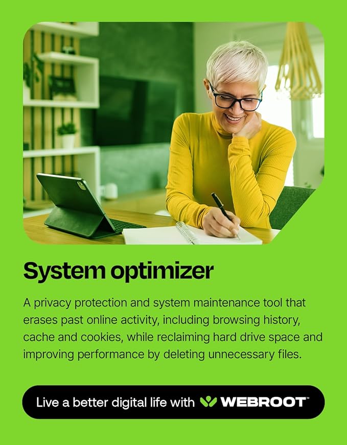 Webroot Internet Security Complete | Antivirus Software 2025 | 5 Device | 1 Year Keycard for PC/Mac/Chromebook/Android/IOS + Password Manager, Performance Optimizer and Cloud Backup | Packaged Version