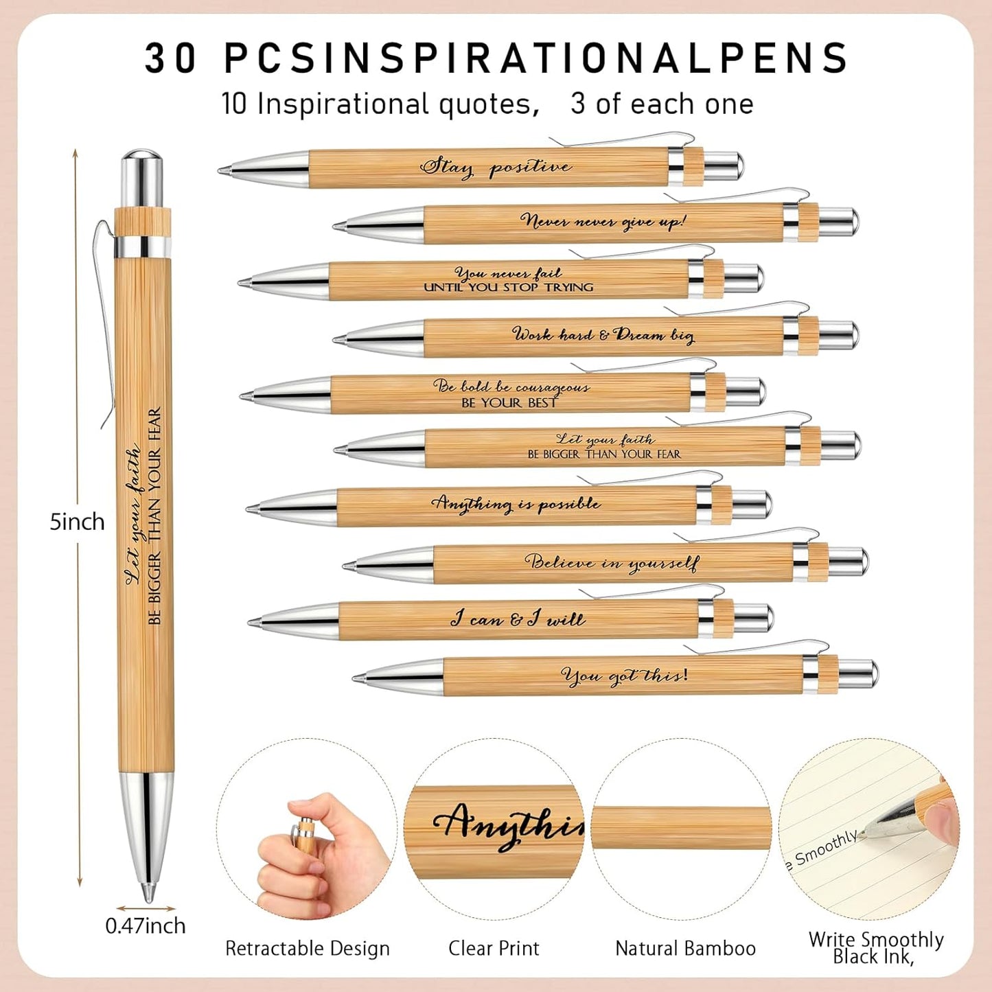 Tenceur Back to School Inspirational Gifts Bulk Employee Appreciation Spiral Notebook with Journals Sticky Note Pen Motivational Thank You Gifts for Teacher Students Team Coworkers Staff(30 Sets)