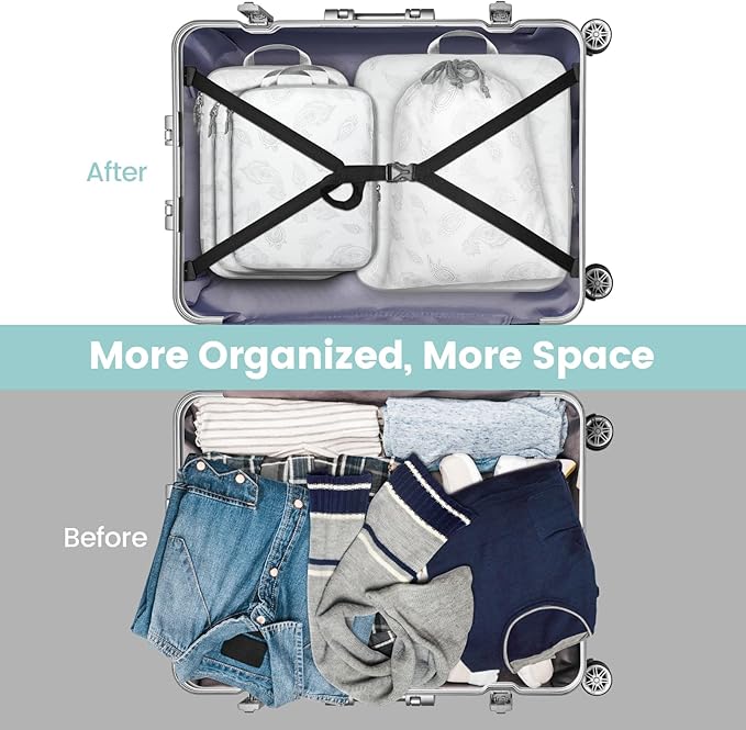 Cambond Compression Packing Cubes for Travel Women - Travel Bags Luggage Organizers Travel Essentials Compression Cubes for Travel Carry on Suitcases Organizer