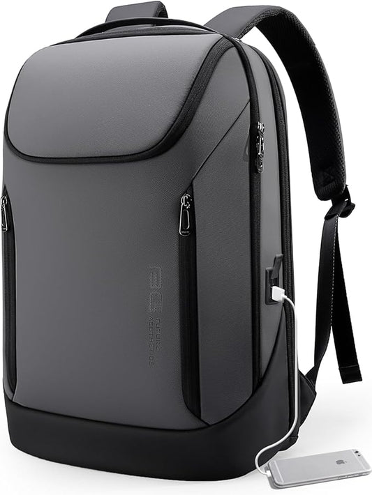 BANGE Business Smart Backpack Waterproof fit 15.6 Inch Laptop Backpack with USB Charging Port,Travel Durable Backpack