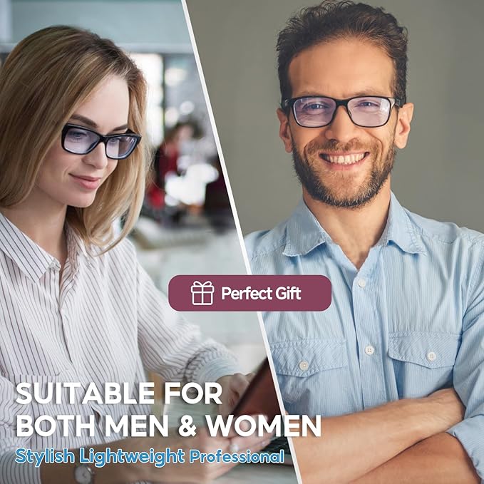 Blue Light Glasses For Women/Men Computer Reading Gaming Glasses Improve Sleep Reduce Eye Strain Gift Package Purple