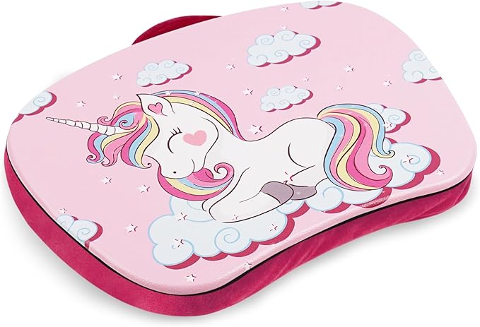 Pets Lap Desk - Lapdesk Fits up to 11.6 Inch laptops - Drawing Table and Craft Desk (1-Unicorn)