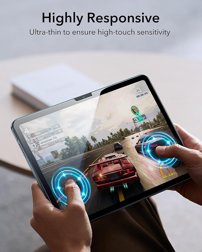 ESR 2 Pack Screen Protector for iPad A16 11th/10th Generation (11 Inch/10.9, 2025/2022), 9H Tempered Glass Film with UltraFit Tray, Apple Pencil Support, Scratch Resistant, HD Clarity, Bubble Free