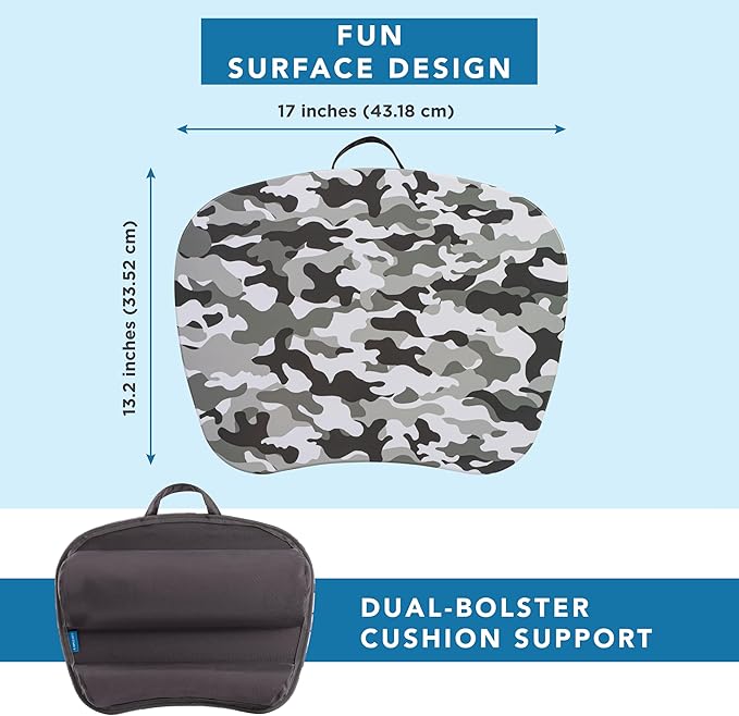 LAPGEAR MyStyle Portable Lap Desk with Cushion - Gray Camo - Fits up to 15.6 Inch Laptops - Style No. 45325