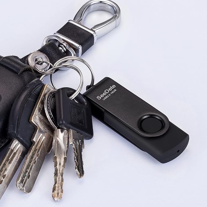 16GB USB Flash Drives, USB Stick, Thumb Drive Rotated Design, Memory Stick with LED Light for External Storage and Backup Data, Jump Drive, 3 Pack 16GB (3 Colors: Black Red Blue)