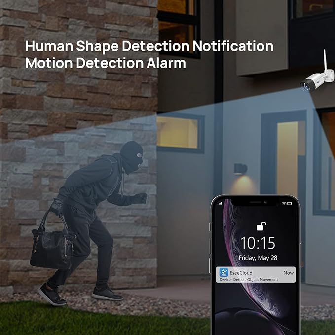 Hiseeu 3MP Wireless Security Camera System with 12 Outdoor Cameras, 16CH WiFi NVR, Color Night Vision, Spotlight & Siren, 2-Way Audio, 3TB Hard Drive, 24/7 Recording, Home Surveillance Kit