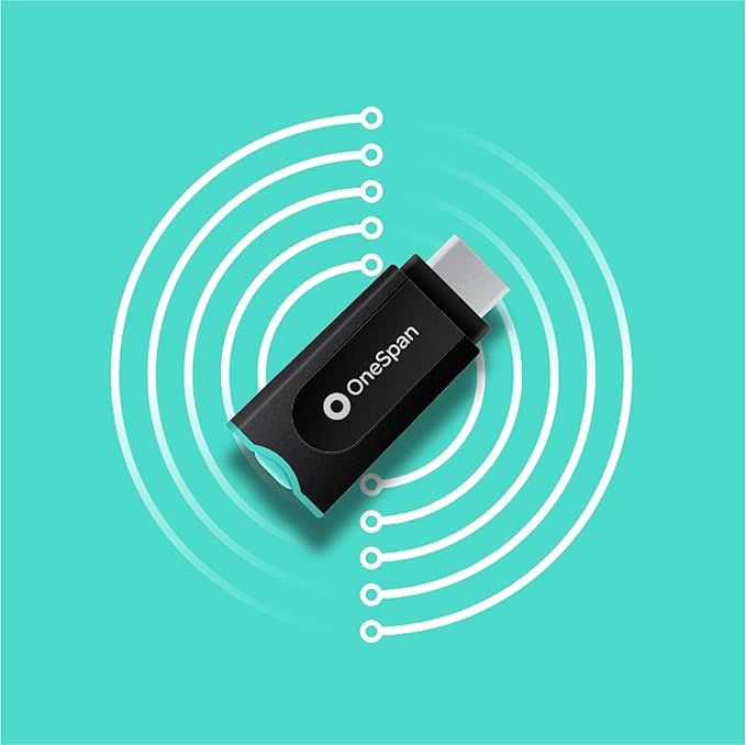 OneSpan DIGIPASS® FX7 Two-Factor authentication (2FA) Security Key, Connect via USB-C FIDO Certified - FIDO2, Protect Accounts Online, Passwordless Authentication, Secure Passkey, Phishing Resistent