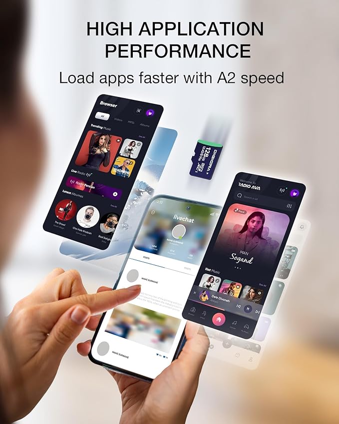 128GB CT100 microSDXC UHS-I Memory Card with Adapter - up to 100MB/s, C10, U3, V30, 4K UHD, A2, Micro SD Card for Smartphones, Tablets, Cameras, Gaming Consoles, and Drones (2 Pack)