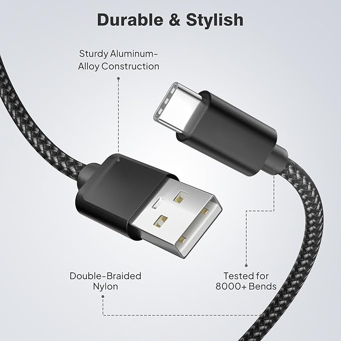Elebase for iPhone 17 Pro Max Car Charger Cable 1.5/3.3/6.6FT 3 Pack,USB A to Type C Charging Cord for New Apple 16 15 Pro Max Plus,iPad Pro 2024 2022 2021 2020 2018 iPad Air 5 4 iPad mini 8 7 6