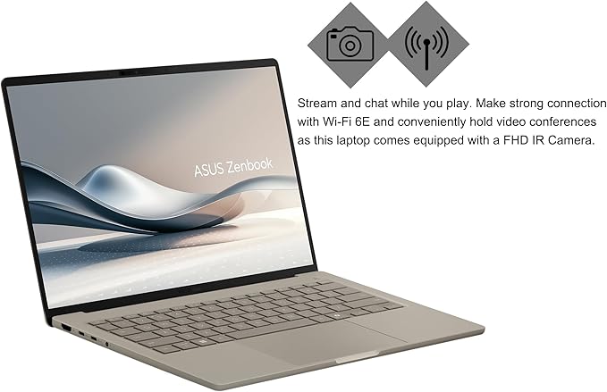 ASUS Zenbook A14 Laptop 14" WUXGA OLED (100% DCI-P3, 600nits HDR) Qualcomm 8-core Snapdragon X Plus (Up to 45 Tops) 16GB RAM 2TB SSD for Creator Business Professional Win11 ICP Hub w/Copilot+ AI