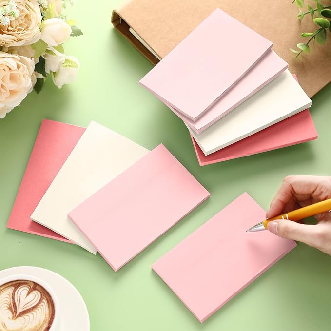 Fainne 8 Pack Sticky Notes Bulk Back to School Supplies Self Stick Note Pads Paper Memo for Office First Day of School Student Teacher Essentials (3x5inch,Light Color)