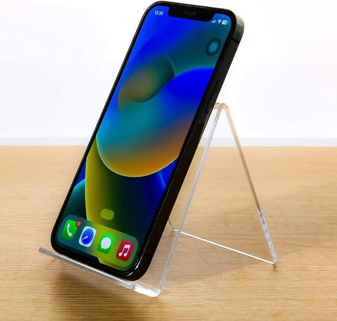 Cell Phone Stand, Desk Accessories - Clear Office Cell Phone Holder, Acrylic Phone Stand, Desktop, Acrylic Office Desk Accessories, Office Decor, Suitable for iPhone 17 Pro Max, 4-8'' Phone