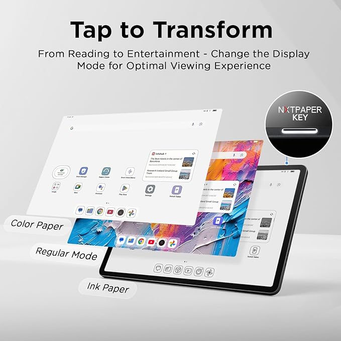 TCL NXTPAPER 11 Plus Android Tablet, 11.5" 120Hz 2.2K Drawing Pad & Digital Notebook, Stylus Included, NXTPAPER 4.0 Display, AI Tools, 8+8GB RAM, 256GB Storage, 8000mAh Battery, Onyx Black