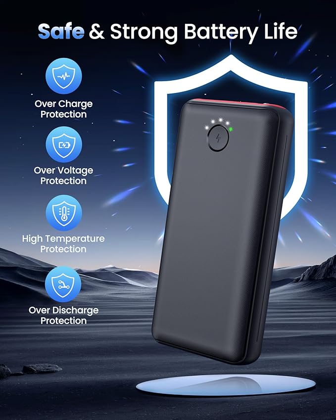 Portable Charger Power Bank 40000mah, USB C Fast Charging 22.5W External Battery Pack Phone Charger Quick Charge with 3 Outputs & 2 Inputs for iPhone Android Samsung Travel Essentials Camping