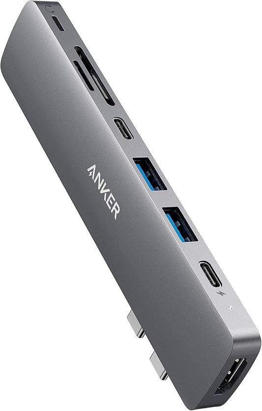 Anker USB-C Hub for MacBook, 8-in-2 Adapter Compatible with Thunderbolt 3 USB-C Port, 4K HDMI, USB-A&C 3.0 Data Ports, SD Card, Lightning Audio