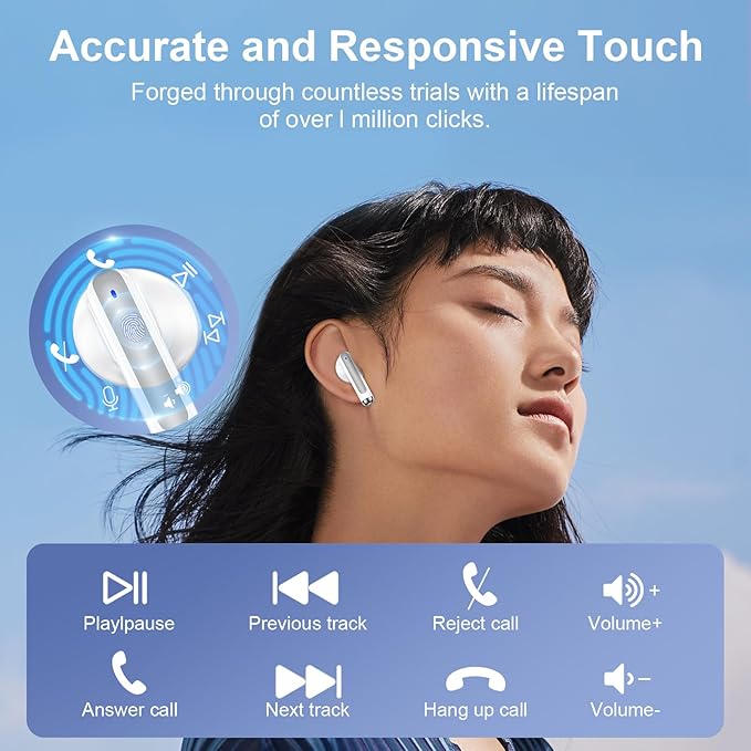 Pixel Buds Wireless Earbuds for Google Pixel 10 9a 9 Pro XL Fold 8a 8 Pro 7a 7Pro 6a 6Pro 5 4a 3XL, Ear Buds Bluetooth Headphones with LED Charging Case, Deep Bass Stereo Sound, 40 Hours Playtime, IP7