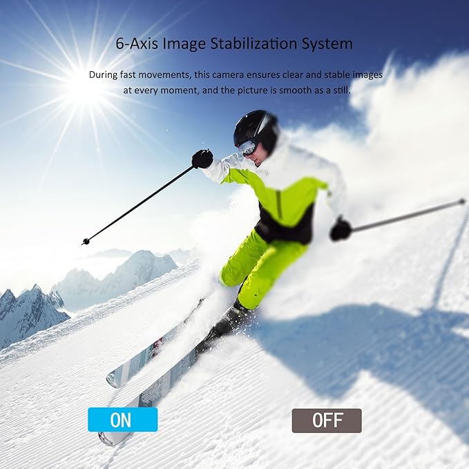 Action Camera for Motorcycle - 4K/30fps Waterproof Sport Camera with Dual IPS Screen,5.9k Photo, Long Lasting 150min, Out Camera for Bike/Hiking/Ski/Travel/Climb/Cycling(Connect Phone via WiFi)