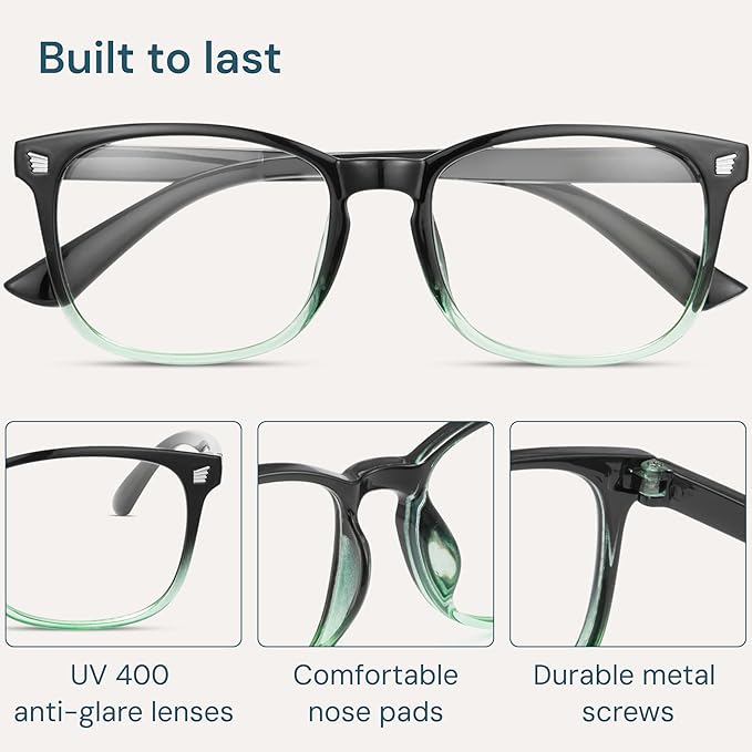 Gaoye Blue Light Glasses for Computer & Gaming - Anti UV Ray Lenses, Scratch-Resistant & Comfort Fit
