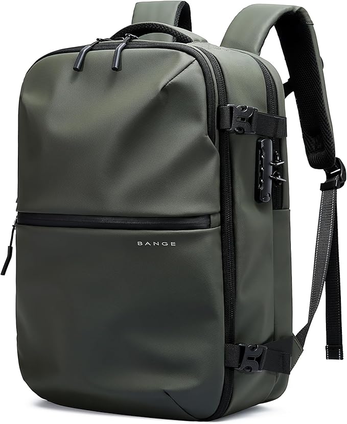 BANGE Travel Backpack with TSA lock version can hold 15.6 inch Laptop suitable Daily Commute and Overnight Flight Approved Anti-theft Bag