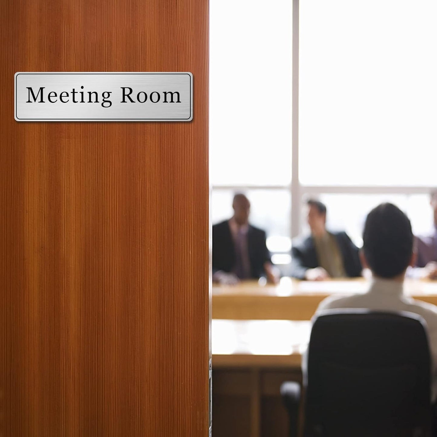 Custom Office Engraved Name Plate, Personalized Elegant Name Plates for Door or Wall Sign, Door Name Plate with Adhesive, Laser Engraving, 10 Colors Available (2.5" x 10")