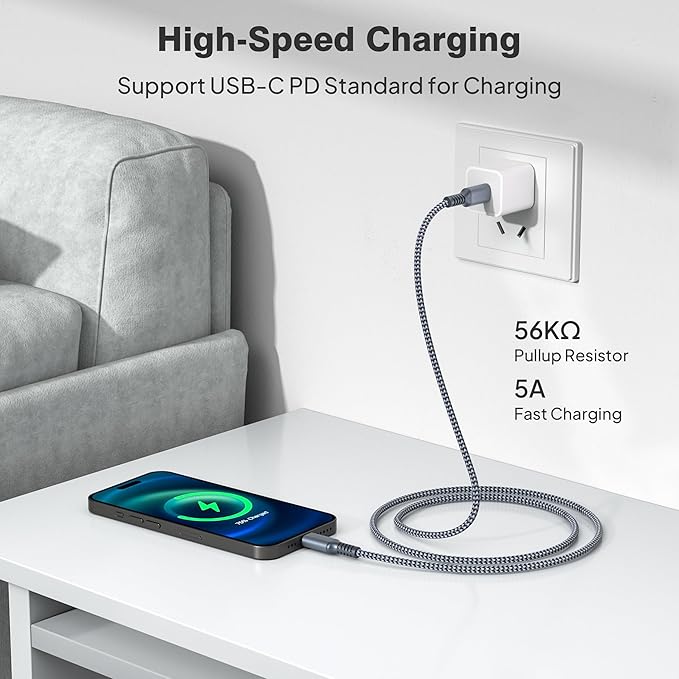 Elebase iPhone 17 Pro Max Charging Cord 3.3/6.6/10FT 3Pack,USB C to Type C,100W Fast Charger USBC Car Carplay Cable for Apple 15 16,AirPods 3,iPad Air 4 5,Mini 6,Samsung Galaxy Tab S10 S25 S24 Plus