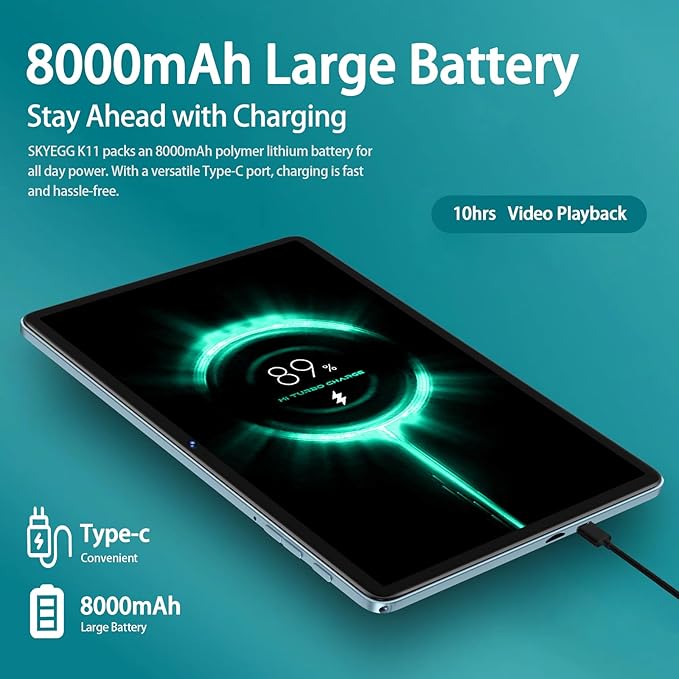 2025 Upgraded Android 15 Tablet 10.1 Inch Octa-Core Tablets with Keyboard Mouse, 22GB+128GB+1TB Expand, 8000mAh Large Battery,1280x800 IPS HD Touch Screen, Widevine L1, 5G WiFi, GPS-Metal Blue