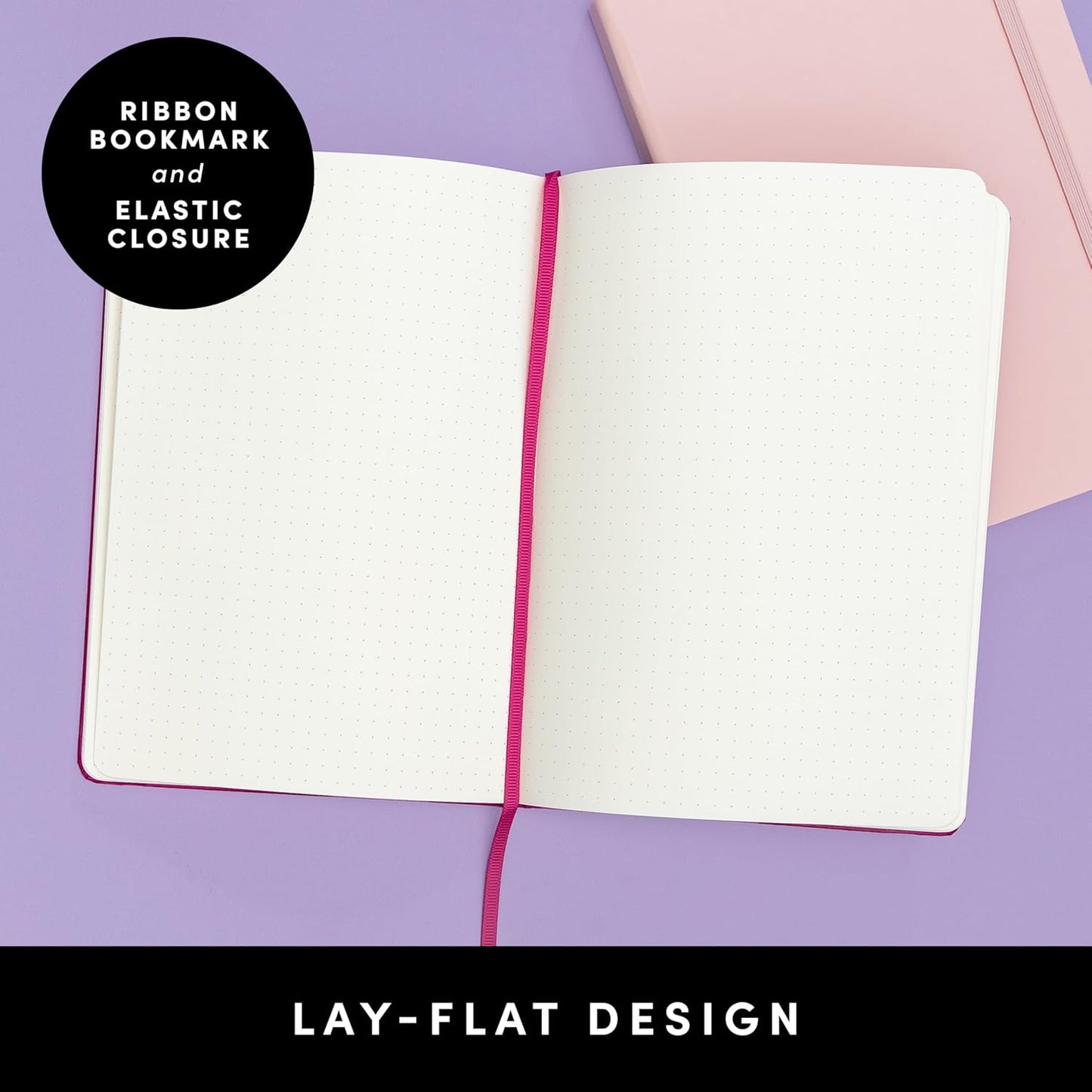 PAPERAGE Dotted Journal Notebook, (Turquoise), 160 Pages, Medium 5.6 in x 8 in - 100 GSM Thick Paper – Hardcover Journaling Notebook for Work, School & Bullet Journaling