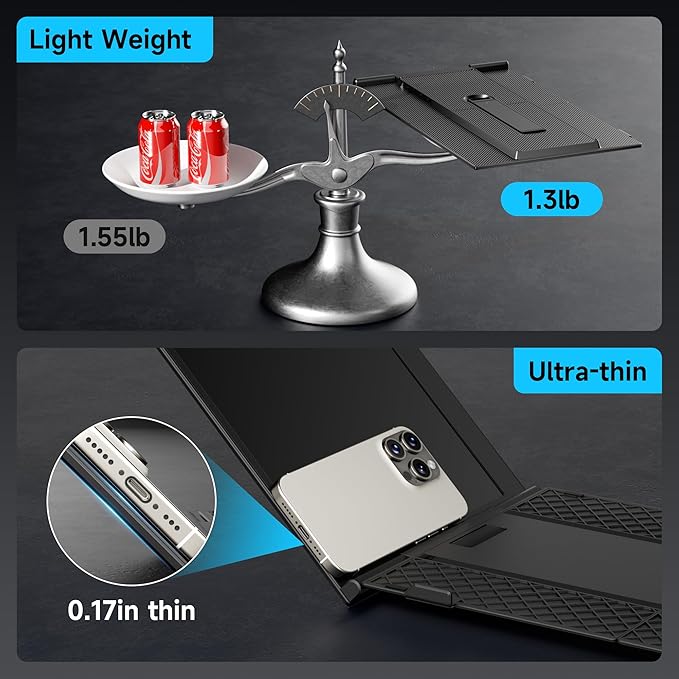 Laptop Screen Extender 0.17" Ultra-Thin, 14.2" FHD 1080P IPS Portable Monitor for Laptop, Dual Screen Travel Monitor Extender Suitable for 13"-17.3" Plug & Play for Windows/Mac/Android/Switch/PS-5