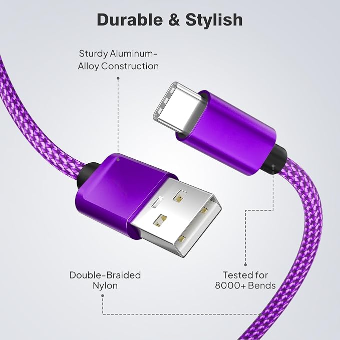 Elebase for Airpods Pro 3 Charging Cord 1.5/3.3/6.6FT,Multi Length USB A to USBC Type C Charger Cable for Apple Airpods 4 4th Generation,AirPod Pro 2 2th 3th,iPhone 17 Air 16 16e 15 Pro Max Plus