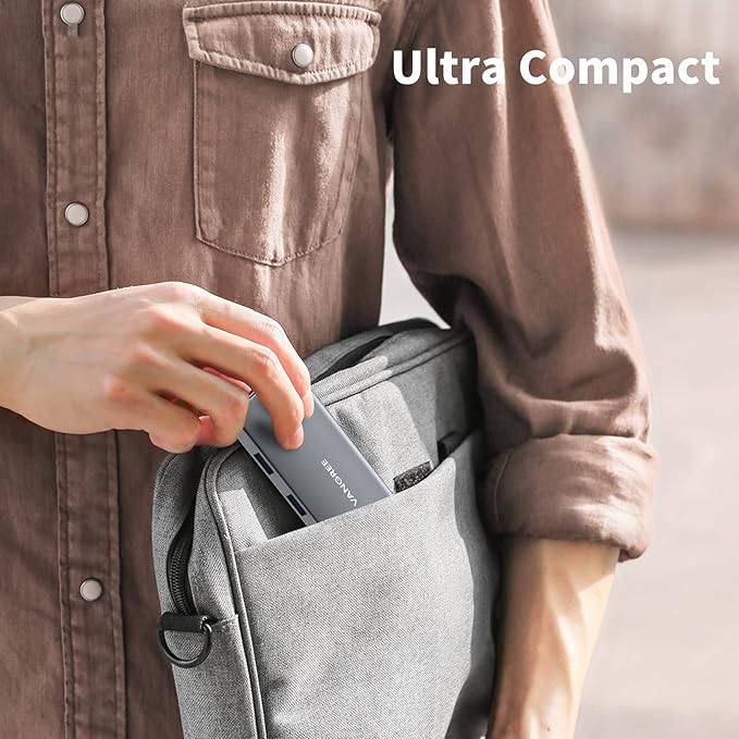 VANGREE USB C Hub, 3 USB 3.2 Gen 2 Ports with 10Gbps, 4K@60Hz HDMI, 100W Power Delivery, 3 USB-A 3.0 Ports, USB C Splitter Multiport Adapter Extender for MacBook Pro/Air, iPad Pro, Mac mini and More