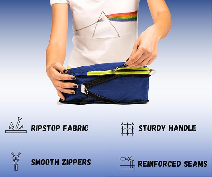 SUITEDNOMAD Ultralight Compression Packing Cubes Set, Suitcase and Backpack Travel Organizer Bags