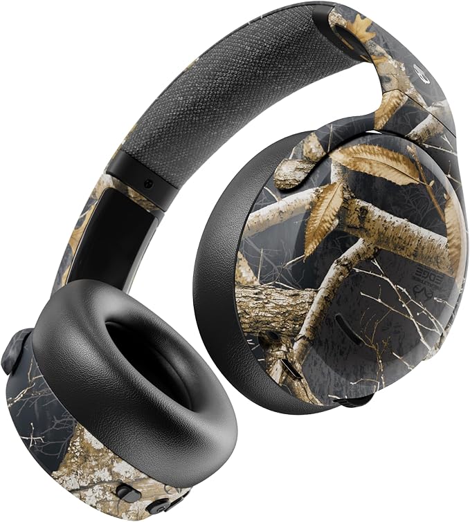 Skullcandy Crusher ANC 2 Wireless Over-Ear Bluetooth Headphones with Multi-Sensory Bass, Active Noise Cancelling, Up to 60 Hours Battery, Microphone for iPhone Android - Realtree Edge Colors Black