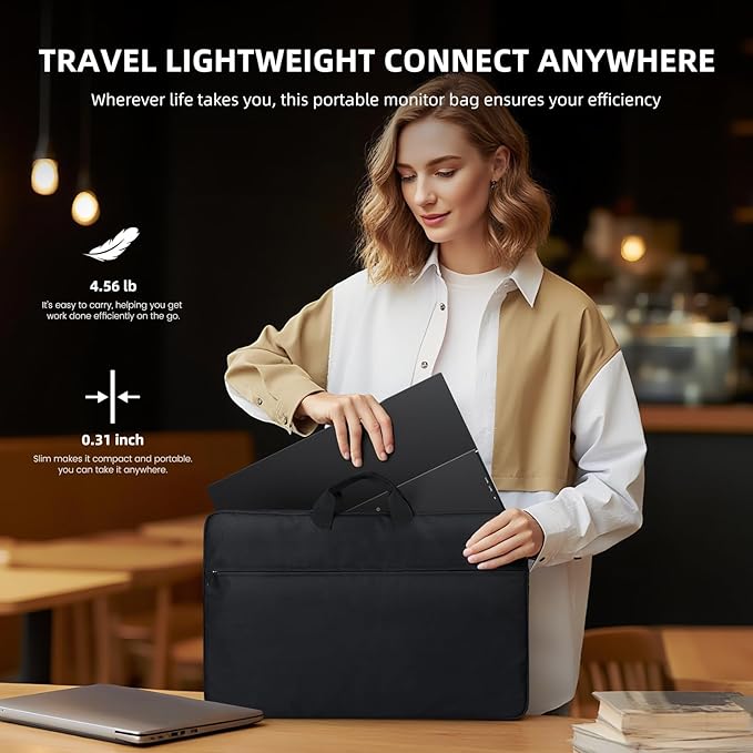 UPERFECT Portable Monitor 4K 23.8" QLED| 400 Nits 24" Large Monitor | 3840 * 2160 UHD 100% DCI-P3 | 1MS FreeSync | USB-C & HDMI | VESA & Kickstand | Second Screen for Computer, Mini PC, Game Consoles