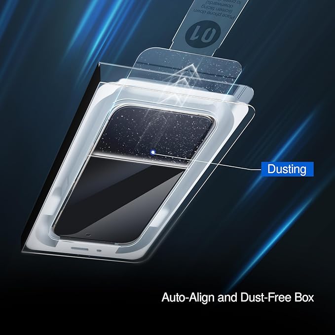 SMARTDEVIL 3 Pack Screen Protector for iPhone 16 Plus, Bubble-and-Dust-Free Box, HD Tempered Glass, Military Grade Shatterproof & Ultra Durable, Easy Installation