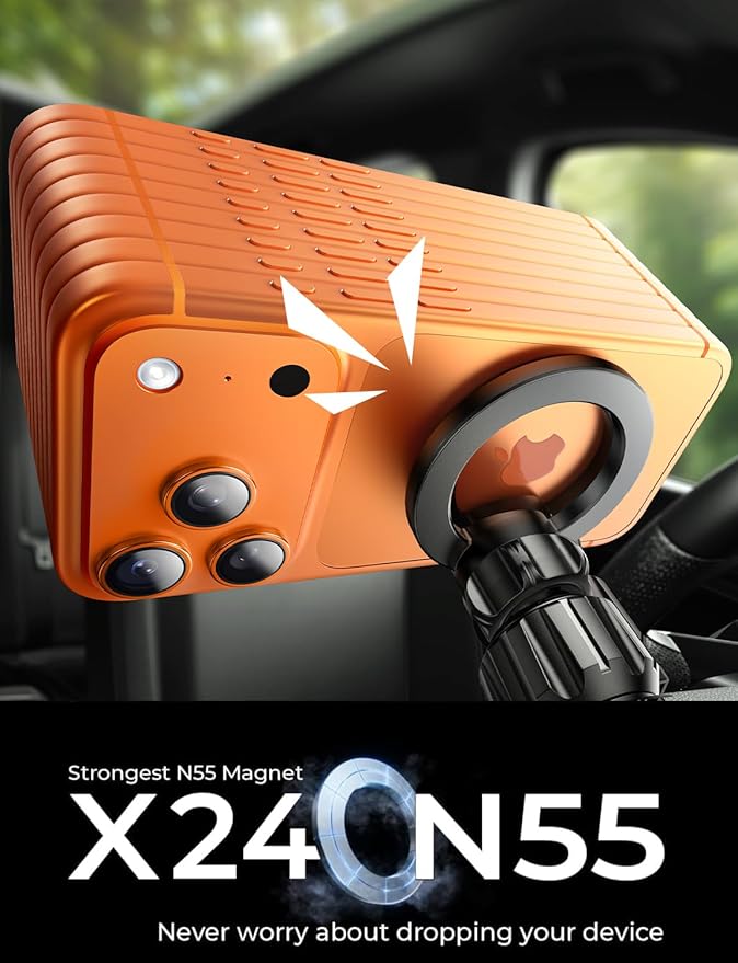 LISEN Magnetic Phone Holder for Car,MagSafe Car Mount for iPhone 17 Car Accessories for Men Women Gift RV Essentials [95% Increase Magnet] Cars Vent Phone Mount Truck Mat Fit GPS iPhone 17 Pro Max Air