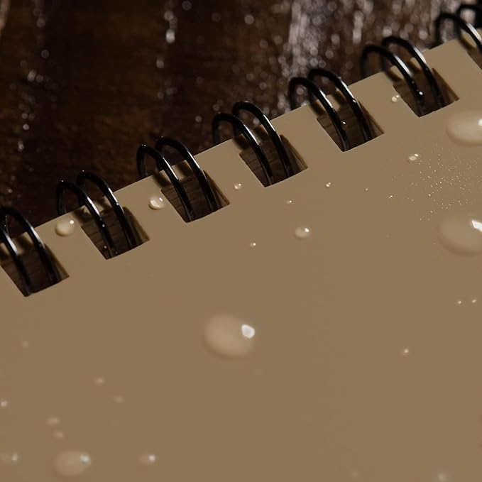 Rite in the Rain Weatherproof Top Spiral Notebooks, 3" x 5", Tan Cover, 3 Pack (No. 935T-3X)