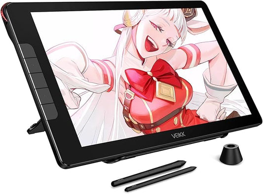 VEIKK Drawing Tablet with Screen 15.6" Graphics Tablet, Studio 16 Art Tablet with 16384 Pen Pressure,Adjustable Stand,Quick Dial and 5 Shortcut Keys, 125% sRGB