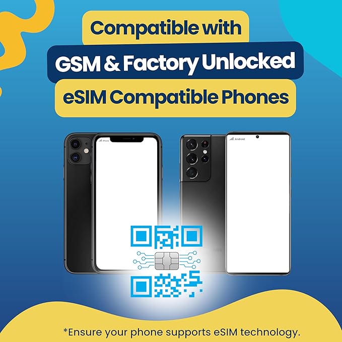 H2O Wireless 30-Day USA eSIM, Prepaid eSIM Card with 10GB High-Speed 4G LTE/5G Data & 5GB Mobile Hotspot, Unlimited Data, Talk & Text to 70+ Countries, US Mobile SIM Card for Cell Phones